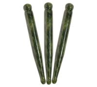 Tofficu 3 Piezas Masajeador Facial Guasha de Jade Natural para Rostro y | Portátil y Ligero, Uso en Casa y Viajes de Negocios, Color Verde, Cuidado de Ojos y Cuero Cabelludo
