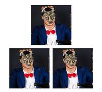Tofficu 3 Piezas Máscara de Cara de Caballo Realista de Plástico Dorado para Adultos Ajuste Cómodo y Almacenamiento Fácil para Fiesta de Mascarada o Trick Or Treat
