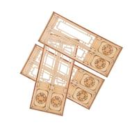 Tofficu 3 Piezas Miniature Wooden Double Doors Style Movable Dollhouse Accessories For DIY Crafts Home Decor and Educational Models