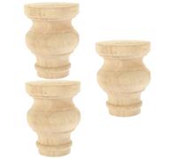 Tofficu 3 Piezas Patas De Los Muebles Patas De Gabinete para Pies De Muebles Forma Reemplazos Tubo De Subida Pata De Mueble Patas De Sofá De Repuesto Viviendo Pies De Sofá Caqui Madera
