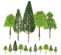 Tofficu 30 Piezas Árbol de simulación de Micro Paisaje arboles Artificiales Materiales para maquetas Plantas Falsas Mini decoración de Paisaje Ornamento decoración Vegetal árbol Modelo