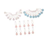 Tofficu 30 Piezas Marcadores de Punto de Aleación Clip Resistente para Contador de de Ganchillo y Accesorios Coloridos para Costura y Labores