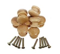 Tofficu 30 piezas Pomos de Madera para Armarios Tornillos Tiradores Redondos para Muebles de Fácil Instalación Diseño Clásico y Elegante Tiradores para Muebles y Puertas