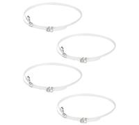 Tofficu 4 pares Correas Elásticas de TPU Transparentes para Tacones Altos con Hebilla Correas de Tobillo para Señoras para Evitar que se Suelten en Cumpleaños y Navidad