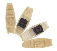 Tofficu 4 Piezas de Modelos de Barco Miniatura para Micropaisajes, Decoración Artesanal de Barcos de Madera Diseño Decorativo y Colores Surtidos para Decoración del Hogar Color Aleatorio