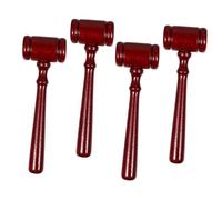 Tofficu 4 piezas Martillo de Juez de Madera de Martillo de Subasta de Madera Juguete Infantil y Resistente