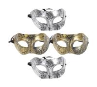 Tofficu 4 Piezas Máscara de Carnaval para Hombre Estilo Vintage de Media Cara en Abs Diseño Antiguo y Apariencia Hermosa para Halloween y Clubes Nocturnos