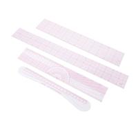 Tofficu 4 piezas Reglas Transparentes para Costura Curvas y Patronaje Multiusos para Principiantes y Diseñadores Herramienta Práctica para Dibujo y Confección Textil