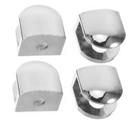 Tofficu 4 piezas Soportes Metálicos Ajustables de Aleación de Zinc para Estantes Pequeños de Abrazaderas para Montaje Pared Kit Completo para Puertas de Ducha y Exhibición Hogar