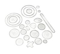 Tofficu 5 Juegos De 22 Plantillas para Regla De Dibujo para Pintura Geométrica con Múltiples Formas para Rompecabezas Colcha Escuela Borrador Mini Funcional Color
