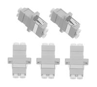 Tofficu 5 Piezas Adaptador de Fibra Óptica LC Unidades Conectores LC Acoplador de Fibra para Conexiones de Adaptador de Cable