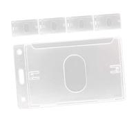 Tofficu 5 piezas Portatarjetas de Identificación Transparente Rígido con Inserción Lateral para Oficina y Escuela Compatible con Carretes y Cordones para Credenciales