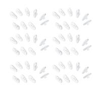 Tofficu 50 Pares Almohadillas Nariz Gafas Silicona Suave Antideslizantes Almohadillas Puente Ovaladas para Gafas Repuesto Cómodo para Uso Prolongado