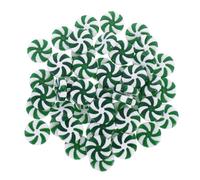 Tofficu 50 Piezas de Cuentas Acrílicas Redondas para Manualidades, Adornos Navideños DIY en Verde y Color Claro, Colgantes Decorativos para Árbol de Navidad y Proyectos de Joyería