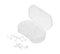 Tofficu 50 Unidades Cierres Transparentes DIY para Pendientes de Botón de Plástico Topes Planos de 5 Mm, Cierre Seguro y Versatilidad para Uso en Deporte y Fabricación de Joyas