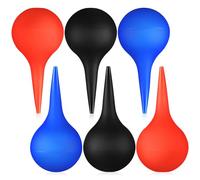 Tofficu 6 Bolas de Goma para Lavar los Oídos 60ml, Set de 6 Unidades (2 Negras, 2 Azules, 2 Naranjas), Herramienta de Succión para Limpieza Profunda de Orejas, Aptas para Bebés, y