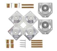 Tofficu 6 Juegos de Patas de Metal para Muebles con Tornillos y Tuercas, Extensores Ajustables 70x67x1.2 Mm para Sofá, Mesa y Escritorio, Soporte Resistente y Elevador de Altura
