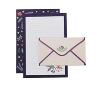 Tofficu 6 Papeles de Carta Coloridos con Impresión de Flores Papelería Simple y para Correspondencia y Invitaciones