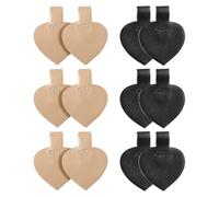 Tofficu 6 Pares Almohadillas Adhesivas Invisibles para Tacones Altos de Pu Forma de Corazón para Mujer, Estabilizan el Tacón y Ofrecen Comodidad al Caminar, Ideales para Bailar