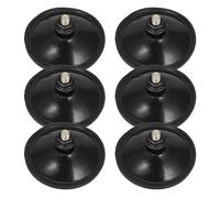 Tofficu 6 Piezas de Almohadillas de Ventosa Antideslizantes de PVC Extragrueso Tornillo Negro de 5,5 Cm para Patas de Muebles, Soporte Resistente para Mesas, Sofás y Escritorio,