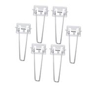 Tofficu 6 Piezas Patas Metálicas de Horquilla Plegables y Reemplazables para Mesas de Resistentes y Fáciles de Instalar para Escritorios Mesas de Camping y Proyectos DIY