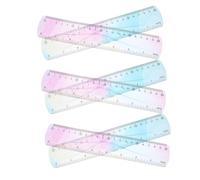 Tofficu 6 Piezas Reglas Flexibles de Plástico Flexibles Irrompibles con Dual y Material PVC Suave y Resistente Regla Curva para Dibujo y Medición Escolar Oficina y Manualidades