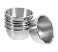 Tofficu 6 Piezas Tazas de Acero Inoxidable para Salsas Cuencos Pequeños para Condimentos y Dips Resistentes y Versátiles para Uso Cocina y Restaurante Capacidad