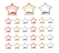 Tofficu 600 Piezas Electroplated Star Plastic Spacer Beads Glossy Finish For DIY Jewelry Making Earrings Bracelets Necklaces Craft Supplies