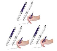 Tofficu 6piezas Bolígrafos Táctiles Multifuncionales Luz Led y Punta Estilográfica para Oficina y Estudio