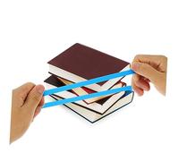 Tofficu 8 Piezas Bandas Elásticas de Silicona para Fijar Libros Cuadernos y Estuches Banda Multifuncional Reutilizable Azul Oscuro y Negro