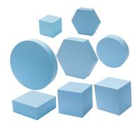 Tofficu 8 Piezas de Accesorios para Fotos en Forma de Cubo de Espuma Ligera, Tamaño Variado, Color Azul Mezclado, para Fotografía de Joyería y Cosméticos, Fondo para Estudio Fotográfico