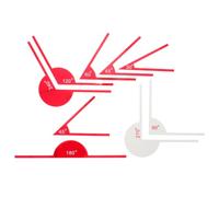 Tofficu 9 Transportadores de Matemáticas de Acrílico Portátiles Regla de Medición Multiángulo para Aprendizaje de Matemáticas y Dibujo Educativo