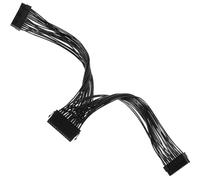 Tofficu Adaptador Cable Extensión de Alimentación ATX 24 Contactos Negro, Divisor de Fuente de Alimentación Doble, Línea de Arranque Sincronizada, Compatible Placas Base 20 4 Contactos,