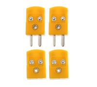 Tofficu Adaptador de Sensor de Temperatura de 2 Pines Tipo K Conector de Plástico y Metal, Paquete de 4 Piezas para Conexiones Rápidas y Fiables en Circuitos de Sensores de Temperatura