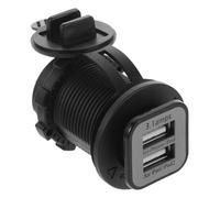 Tofficu Adaptador Dual USB para Mechero Coche Zócalo Resistente y Agua Carga para GPS Móvil Tablet Diseño Compacto Portátil