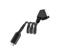 Tofficu Adaptador Scart a Vídeo y Audio Compatible Televisores de Usar para de Entretenimiento Color Negro