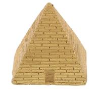 Tofficu Adorno de Pirámide Egipcia de Resina Pequeña Dorada para Oficina y Paisaje, Figura Miniatura Antigua para Decoración de Escritorio y Estantería