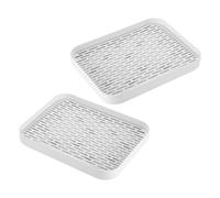 Tofficu Bandeja Sanitaria para Conejos y Cobayas 2 Piezas de Plástico Resistente, Caja de Arena para Jaulas Pequeñas, Entrenador para IR al Baño, Diseño de Esquina para Hámsteres y Ratas,