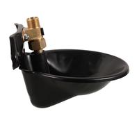 Tofficu Bebedero para Ganado Válvula de Cobre y Diseño Profundo Antisalpicaduras, Tazón de Agua Resistente para Granjas, Sistema de Control Constante de Nivel de Agua