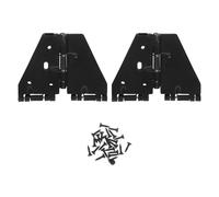 Tofficu Bisagra Plegable de Mesa de Hierro Negra Grande con Tornillos, Soporte Abatible Ajustable para Muebles, Mecanismo Silencioso y Resistente para Comedor, Pack 2 Piezas