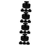 Tofficu Bloque De Goma Gato Elevador Almohadilla De Gato De Piso Almohadillas Interior Jacobo Soporte De Goma Almohadilla De Goma para Gato De Carretilla Caucho Negro 4 Piezas X 4