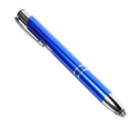 Tofficu Bolígrafo Metálico Luz Led para Oficina y Lectura, Color Azul, Tamaño 13.7 x 1.1 Cm, Bolígrafos Reutilizables Ergonómicos para Estudiantes y Profesionales, Escritura Cómoda y Precisa