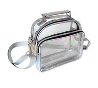 Tofficu Bolso Bandolera Transparente de PVC para Mujer, Ligero y Compacto, Bolsillo Frontal, para Uso Exterior y Salidas Urbanas