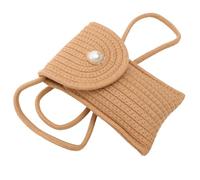 Tofficu Bolso para móvil de paja tejido bandolera para mujer y niña bolso hombro para paseo en ciudad Color Aleatorio