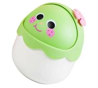 Tofficu Bote de Basura de Mesa Mini Papelera de Escritorio PP Blanco Tapa Abatible para Mantener el Escritorio Ordenado y Guardar Otros Artículos para Hogar