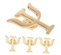 Tofficu Broches de Psicólogos de Aleación Retro 4 Piezas Símbolo de Corazón y Letra, Pin de Pecho Decorativo para Suéteres, Calcetines y Mochilas, Accesorio Único para Profesionales y Uso