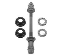 Tofficu Buje Trasero para Bicicleta de Montaña Eje de Acero Hueco Negro, Rodamientos y Buje Macizo, 180 MM, Kit Completo para Reparación y Ajuste