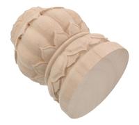 Tofficu Cabezal de Barandilla de Loto de Madera Beige Base Redonda para Postes de Cama, Integración Estable y Duradera para Sistemas de Barandillas Zen Hogar