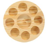 Tofficu Caja de Almacenamiento para Aceites Esenciales, Bandeja Redonda de 9 Compartimentos, Soporte para Botellas Pequeñas de Vidrio, Base Organizadora de 13.6 Cm para Uso en Belleza