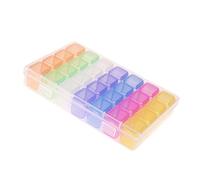 Tofficu Caja Organizadora de Compartimentos Ajustables para Joyas y Uñas Transparente Plástico Duradero con Cierre Doble Seguro Diseño Compacto y Ligero para Almacenamiento Práctico y